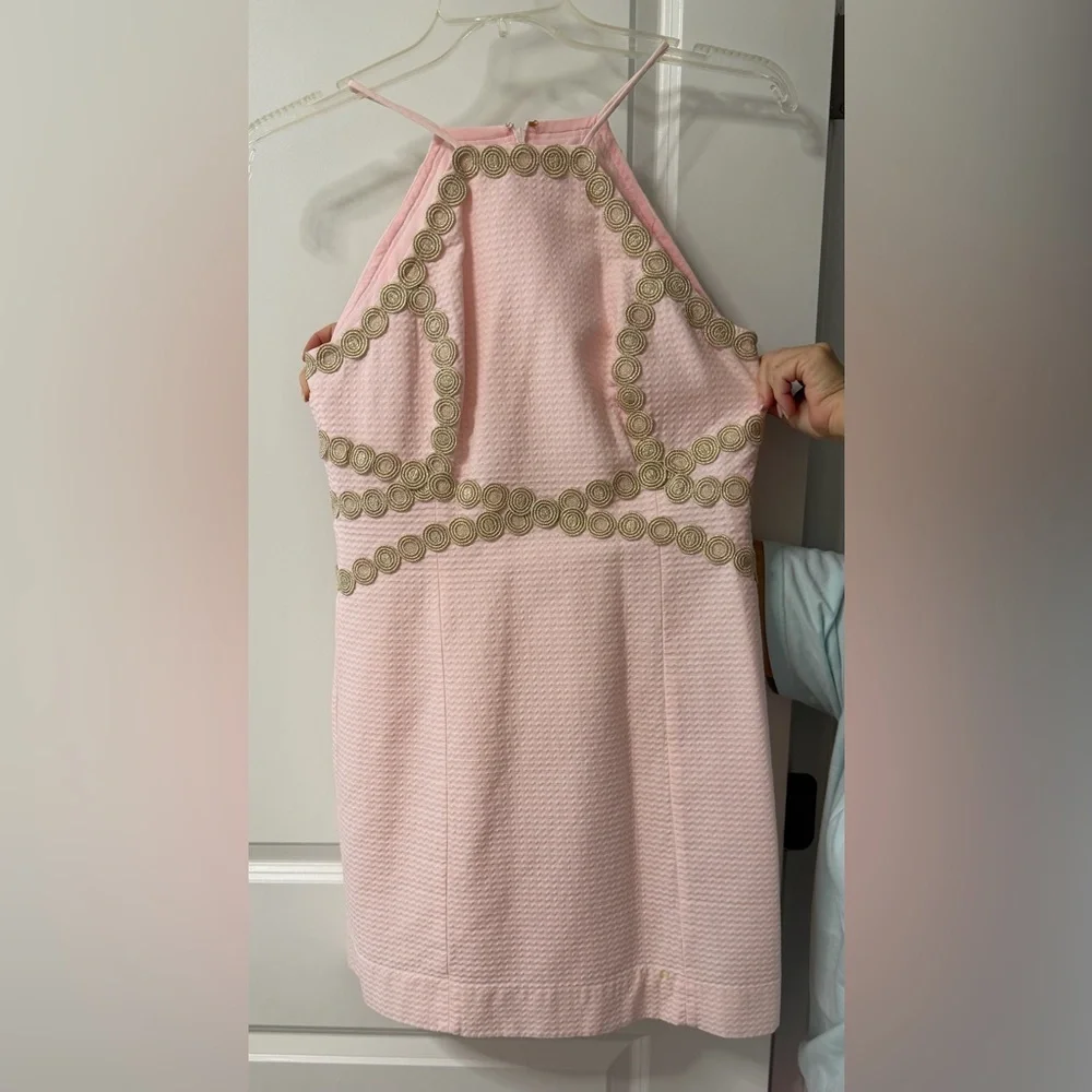Light Pink & Gold Lilly Pulitzer Dress